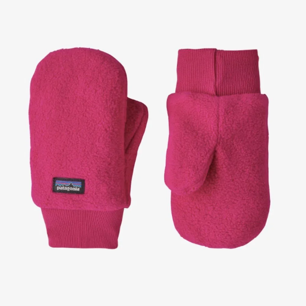 Patagonia Baby Girl Pita Pocket Mittens in Mystic Pink